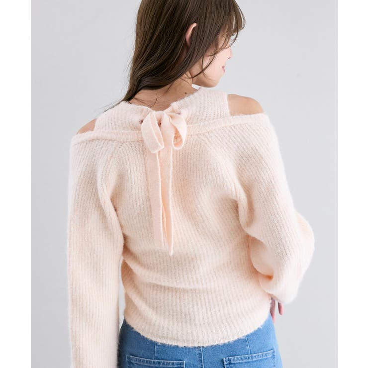 オープンショルダーカシュクールニット | MAJESTIC LEGON  | 詳細画像14 