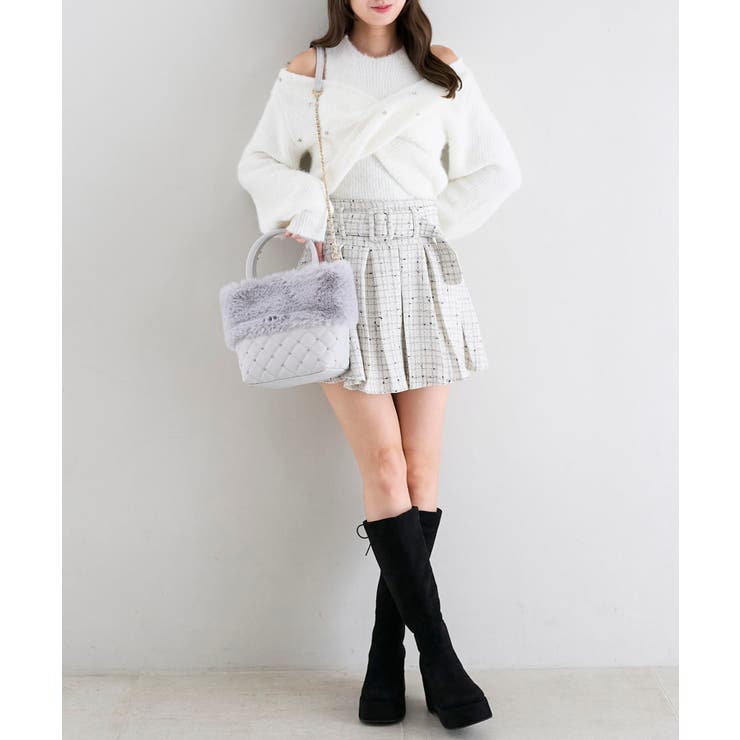 オープンショルダーカシュクールニット | MAJESTIC LEGON  | 詳細画像2 