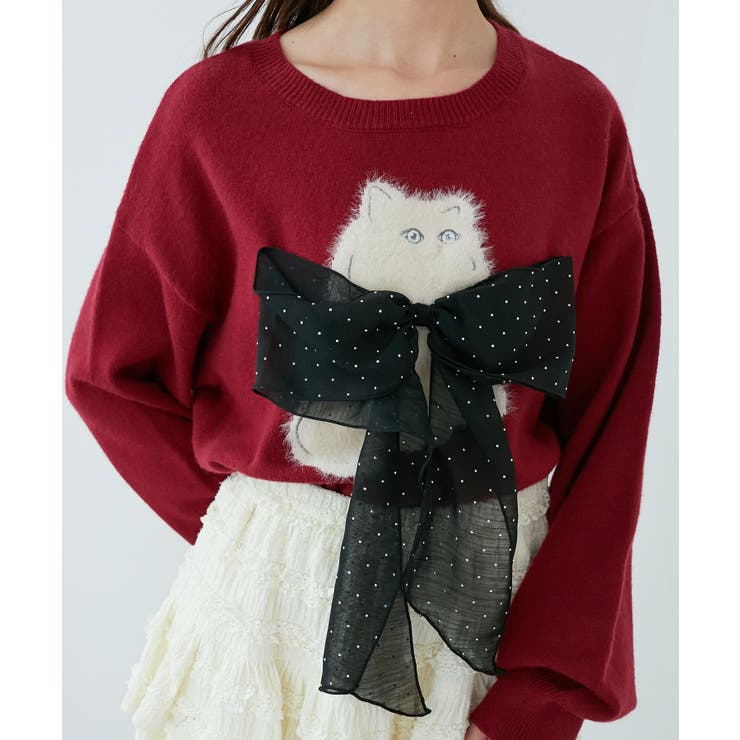 ふわふわLadycatリボンニット | MAJESTIC LEGON  | 詳細画像10 