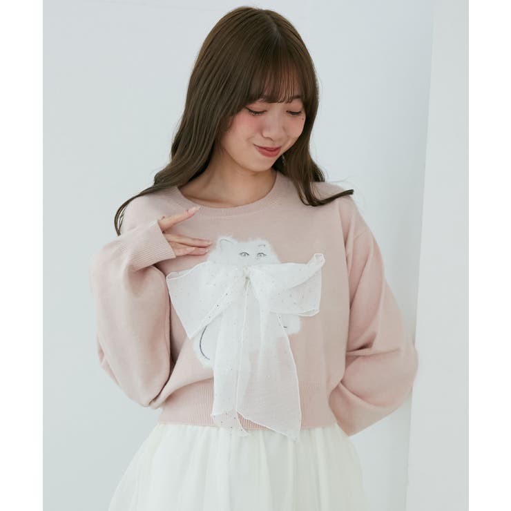 ふわふわLadycatリボンニット | MAJESTIC LEGON  | 詳細画像16 