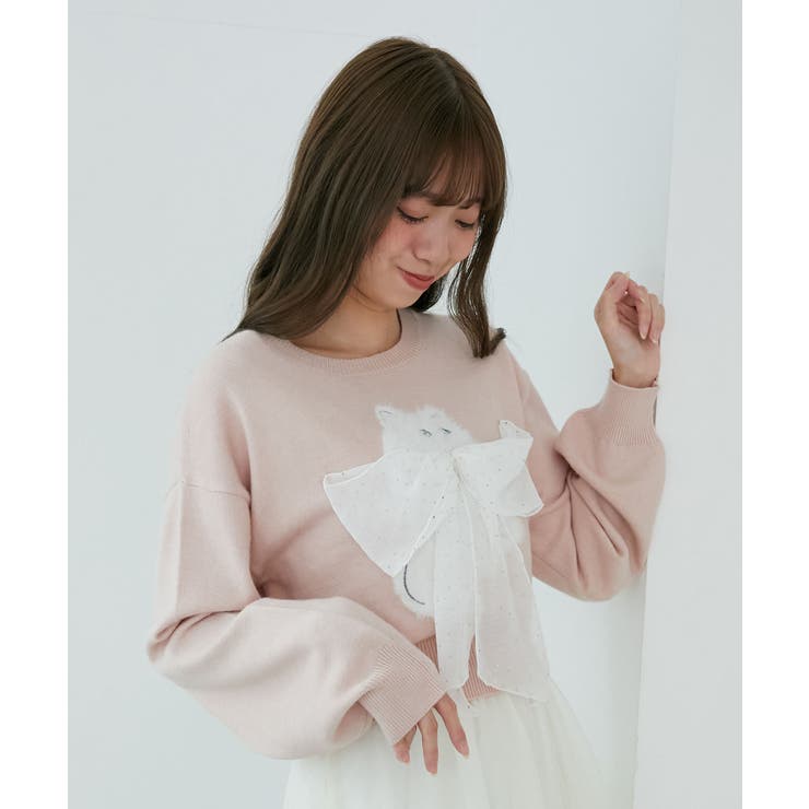 ふわふわLadycatリボンニット | MAJESTIC LEGON  | 詳細画像17 