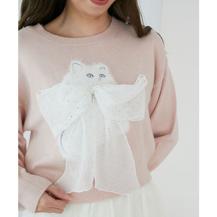 ふわふわLadycatリボンニット | MAJESTIC LEGON  | 詳細画像19 