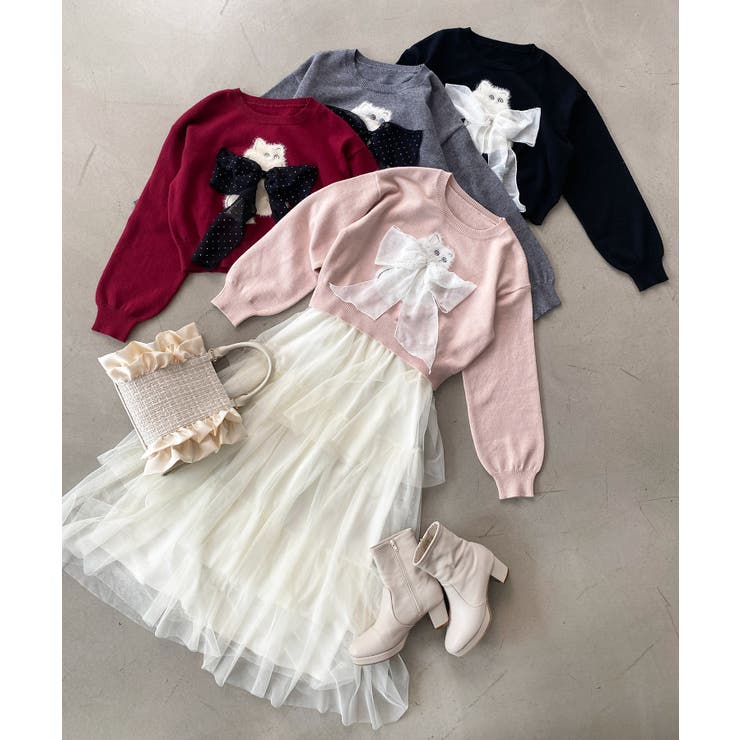 ふわふわLadycatリボンニット | MAJESTIC LEGON  | 詳細画像2 