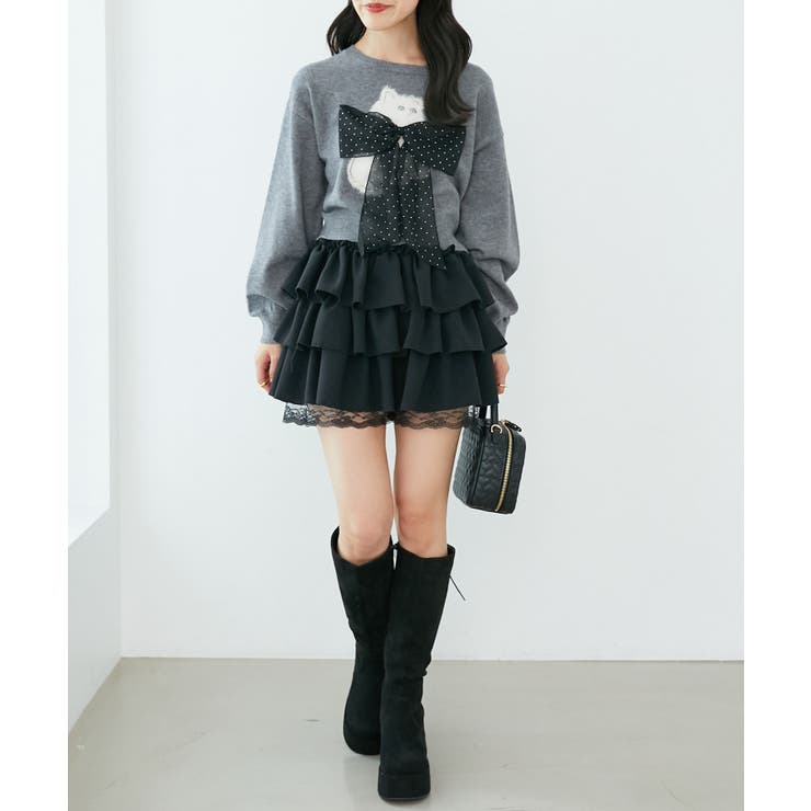 ふわふわLadycatリボンニット | MAJESTIC LEGON  | 詳細画像22 