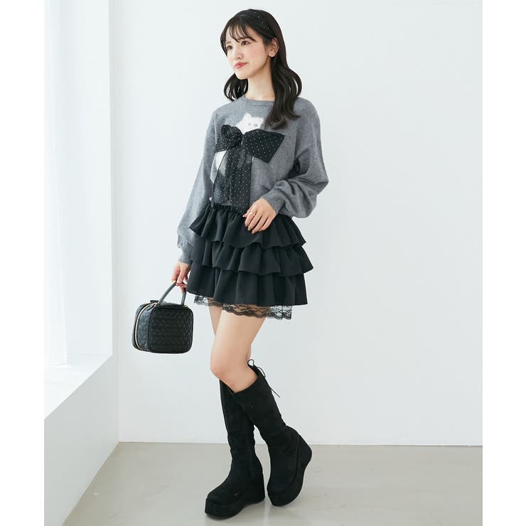 ふわふわLadycatリボンニット | MAJESTIC LEGON  | 詳細画像23 