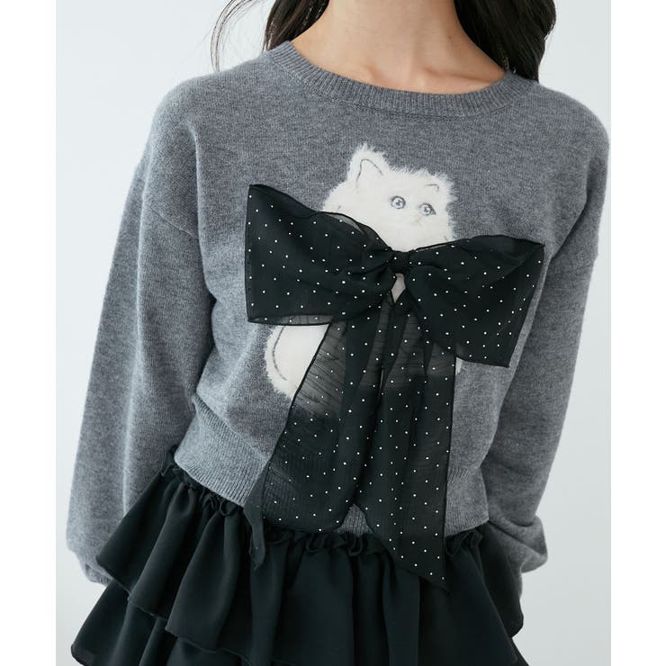 ふわふわLadycatリボンニット | MAJESTIC LEGON  | 詳細画像28 