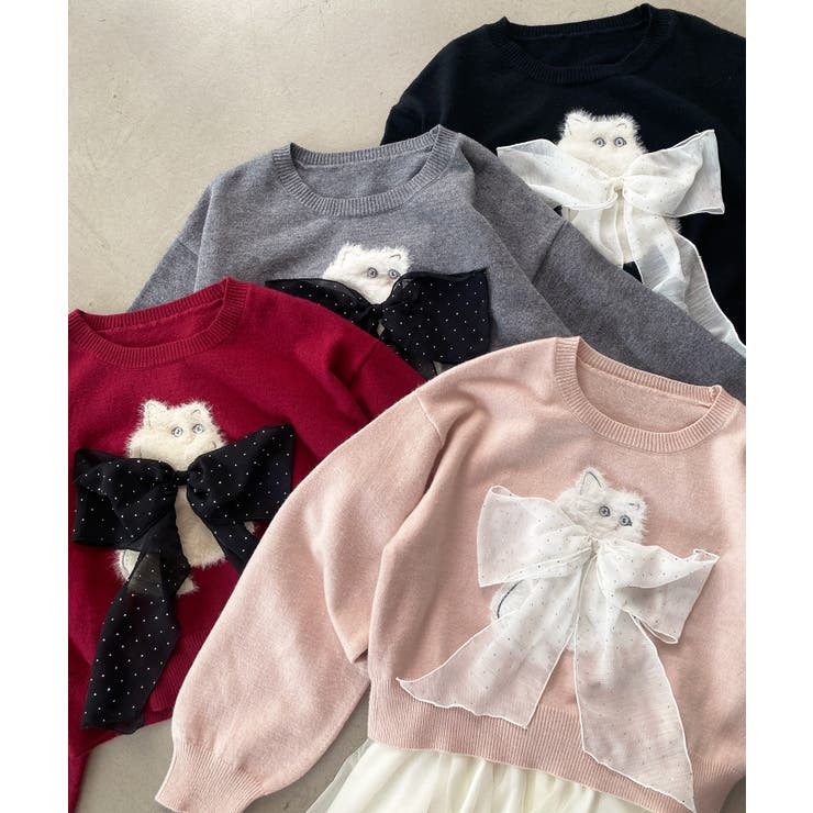 ふわふわLadycatリボンニット | MAJESTIC LEGON  | 詳細画像3 