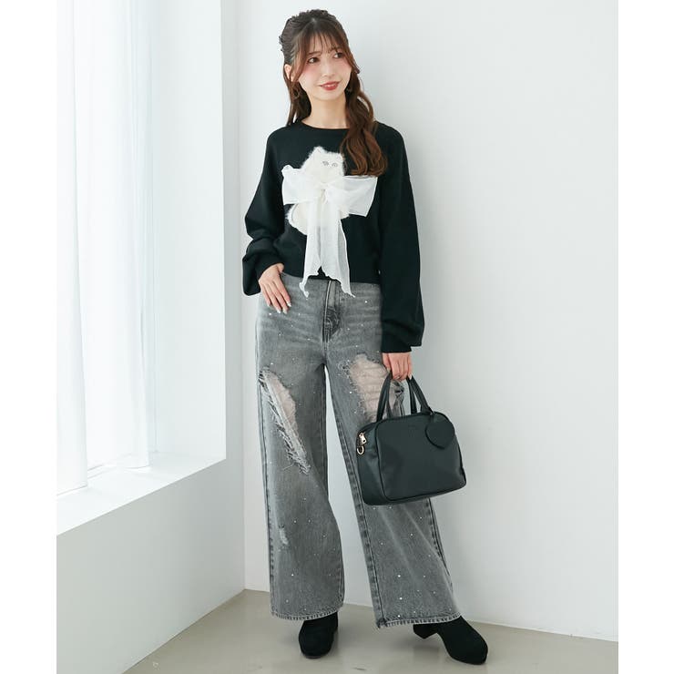 ふわふわLadycatリボンニット | MAJESTIC LEGON  | 詳細画像30 