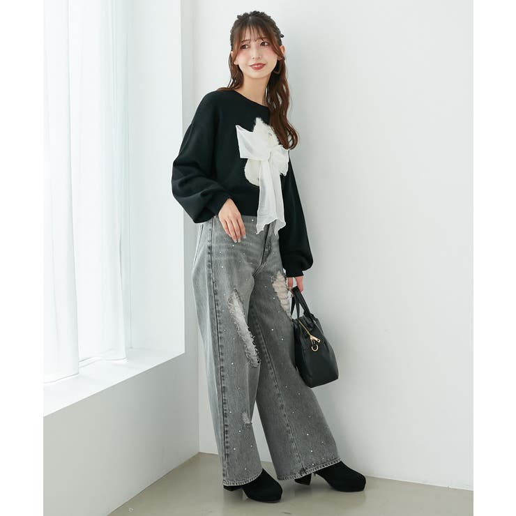 ふわふわLadycatリボンニット | MAJESTIC LEGON  | 詳細画像31 