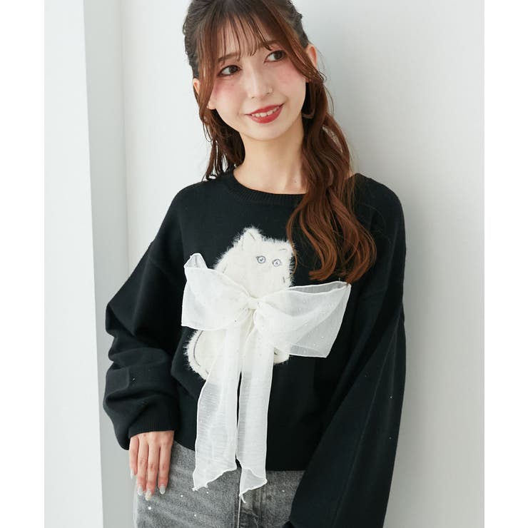 ふわふわLadycatリボンニット | MAJESTIC LEGON  | 詳細画像33 