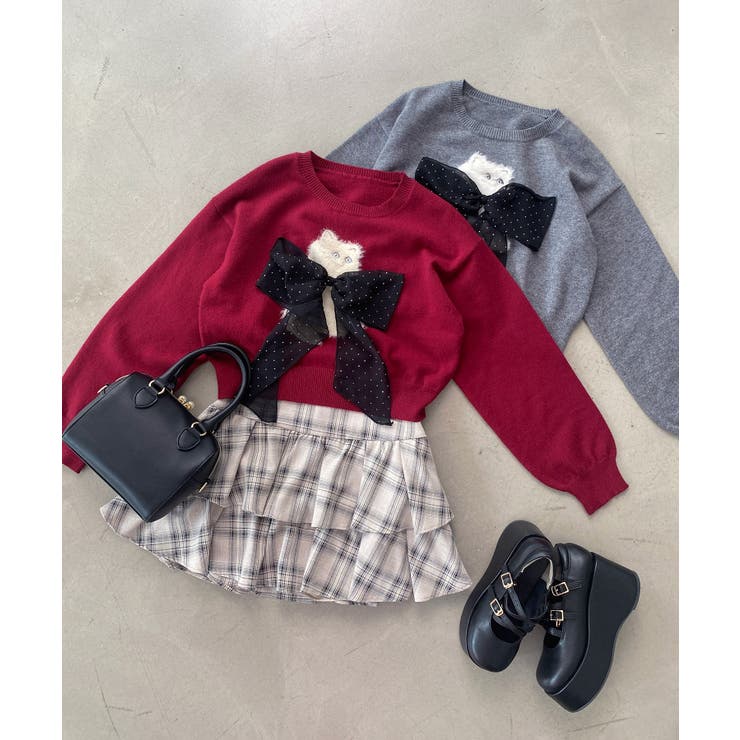 ふわふわLadycatリボンニット | MAJESTIC LEGON  | 詳細画像37 