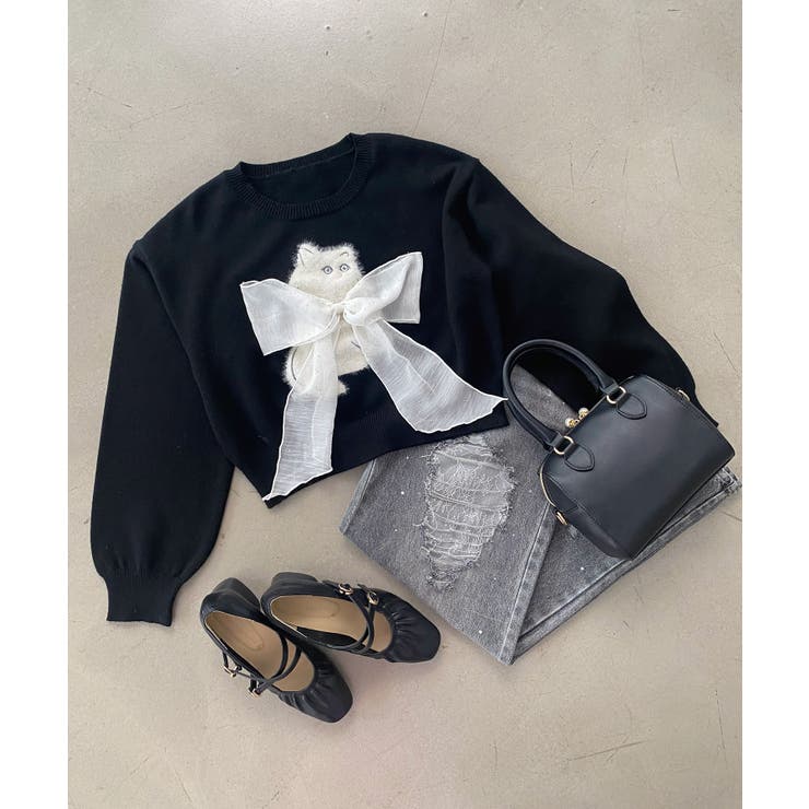 ふわふわLadycatリボンニット | MAJESTIC LEGON  | 詳細画像38 