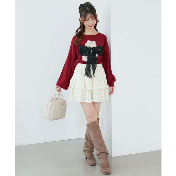 ふわふわLadycatリボンニット | MAJESTIC LEGON  | 詳細画像4 