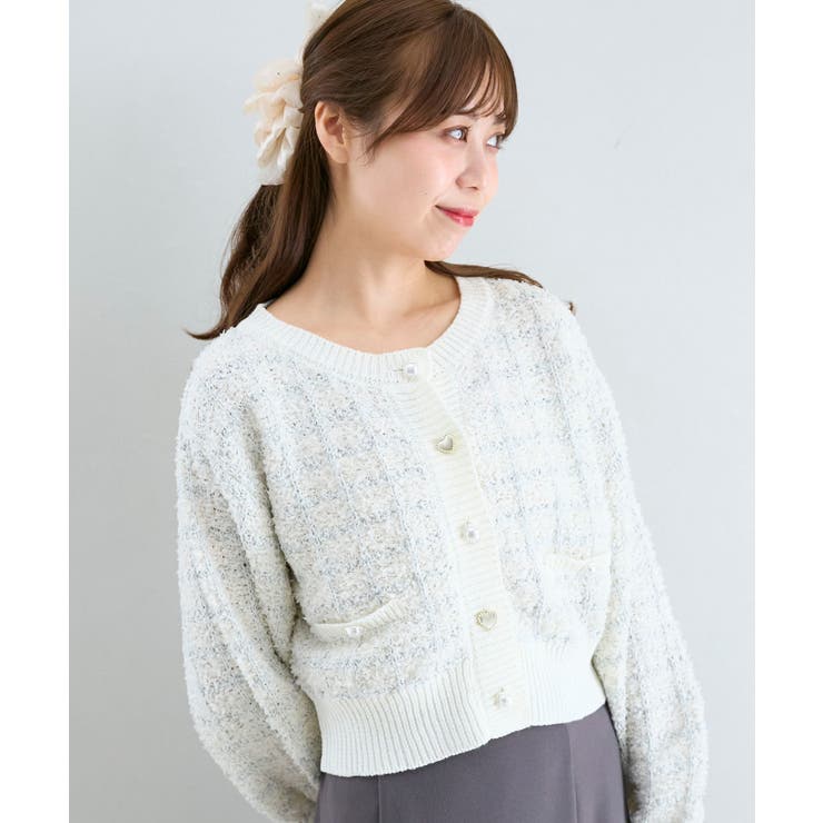 アソートボタンツイードニットカーデ | MAJESTIC LEGON  | 詳細画像5 