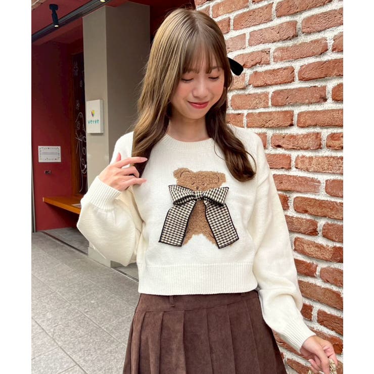 リボン付きくまちゃんニット | MAJESTIC LEGON  | 詳細画像15 