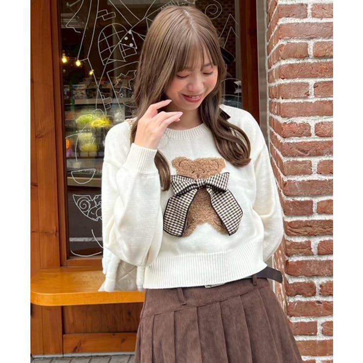 リボン付きくまちゃんニット | MAJESTIC LEGON  | 詳細画像16 