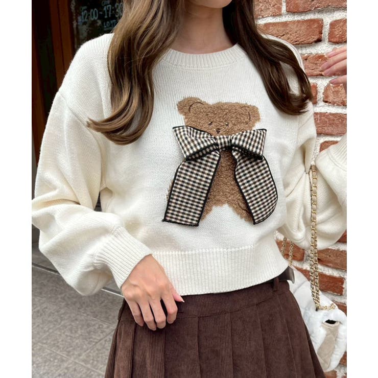 リボン付きくまちゃんニット | MAJESTIC LEGON  | 詳細画像17 