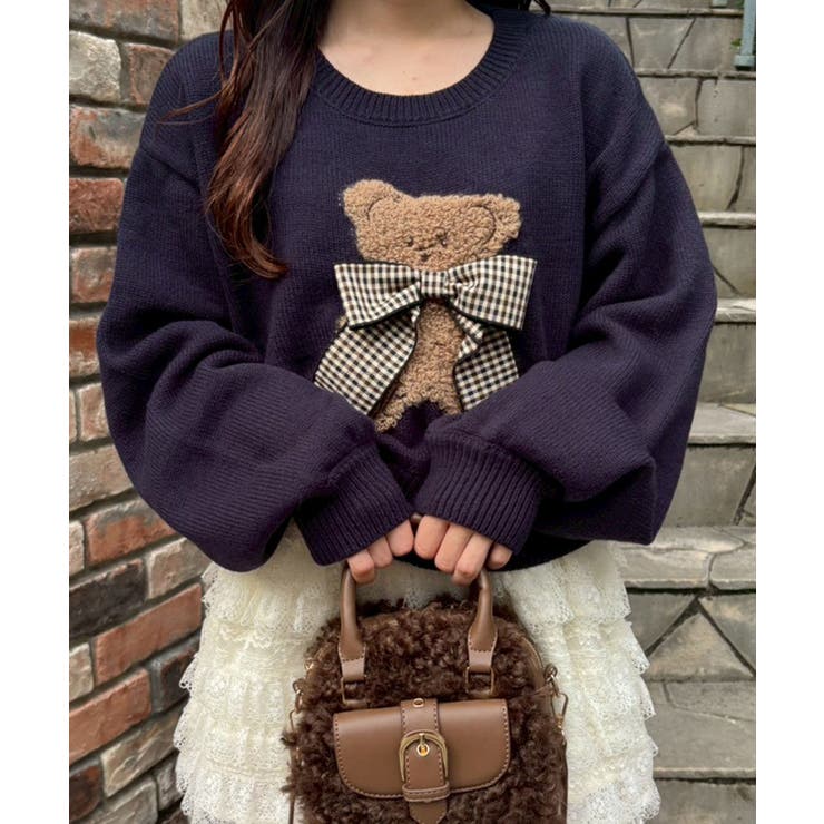 リボン付きくまちゃんニット | MAJESTIC LEGON  | 詳細画像34 