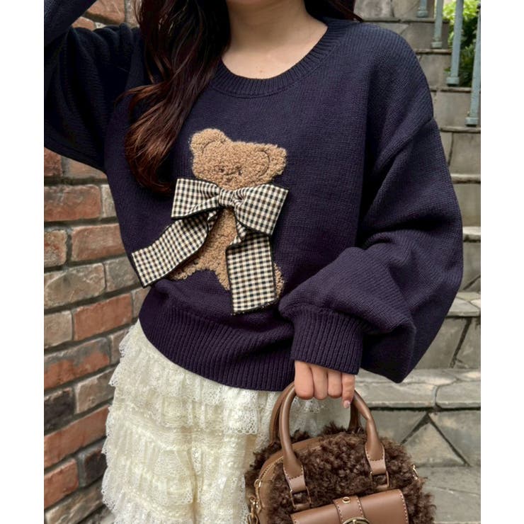 リボン付きくまちゃんニット | MAJESTIC LEGON  | 詳細画像35 