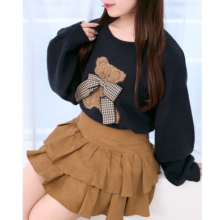 リボン付きくまちゃんニット | MAJESTIC LEGON  | 詳細画像7 