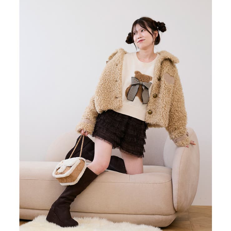 リボン付きくまちゃんニット | MAJESTIC LEGON  | 詳細画像8 