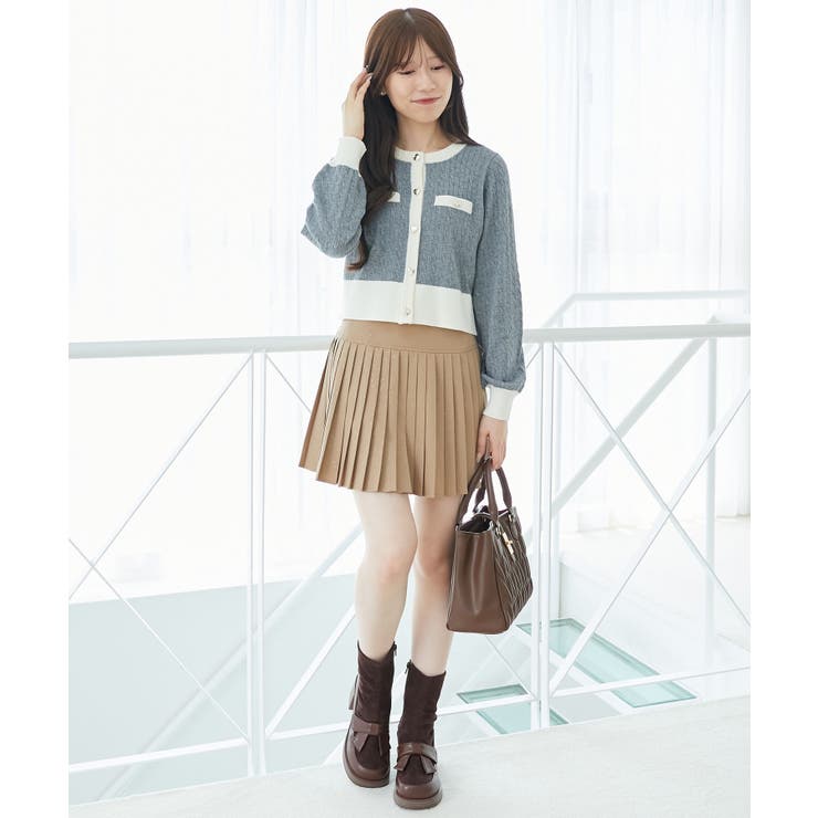 バイカラーケーブルニットカーデ | MAJESTIC LEGON  | 詳細画像13 