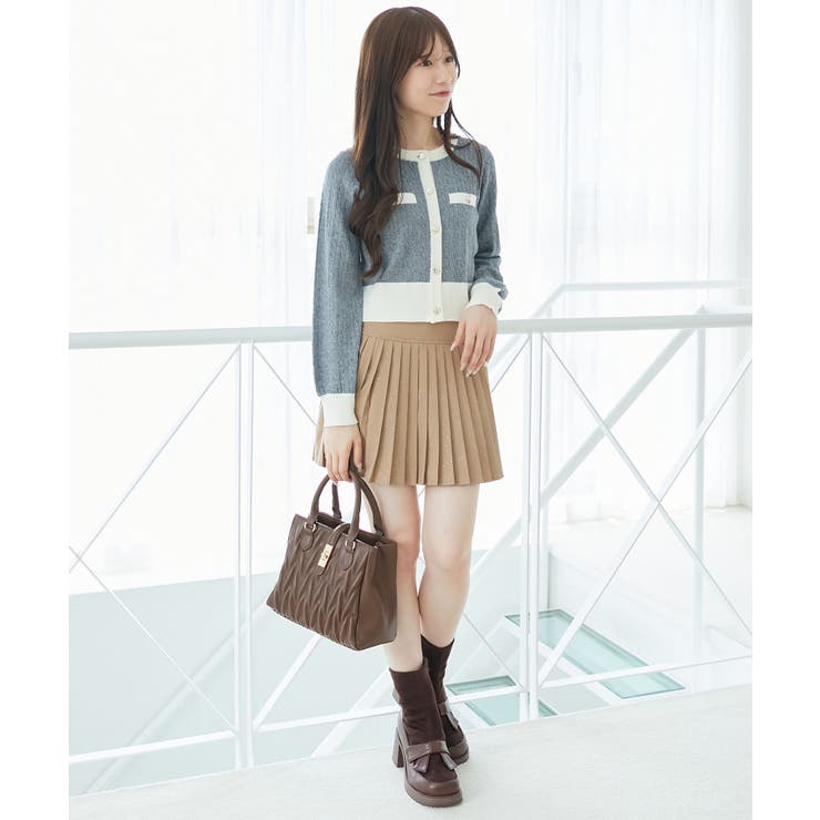 バイカラーケーブルニットカーデ | MAJESTIC LEGON  | 詳細画像14 