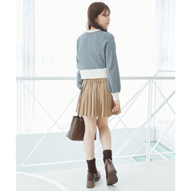 バイカラーケーブルニットカーデ | MAJESTIC LEGON  | 詳細画像15 