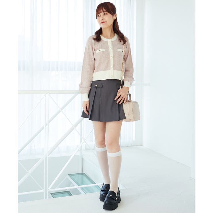 バイカラーケーブルニットカーデ | MAJESTIC LEGON  | 詳細画像26 