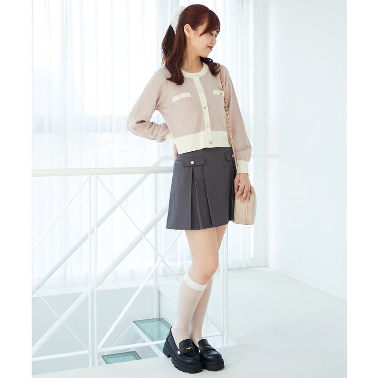 バイカラーケーブルニットカーデ | MAJESTIC LEGON  | 詳細画像27 