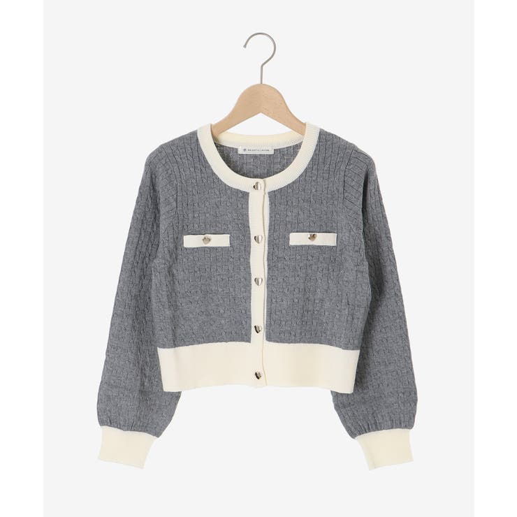 バイカラーケーブルニットカーデ | MAJESTIC LEGON  | 詳細画像34 