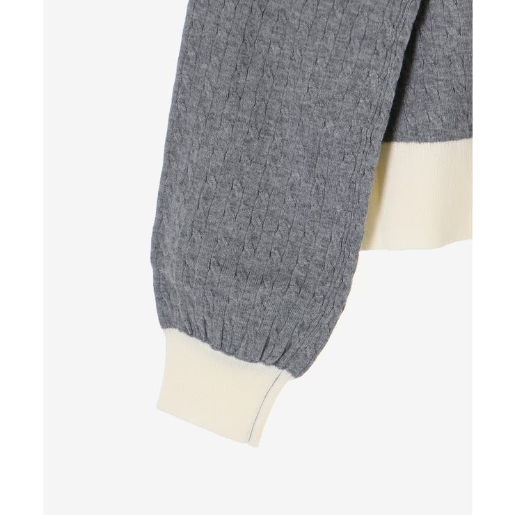 バイカラーケーブルニットカーデ | MAJESTIC LEGON  | 詳細画像38 