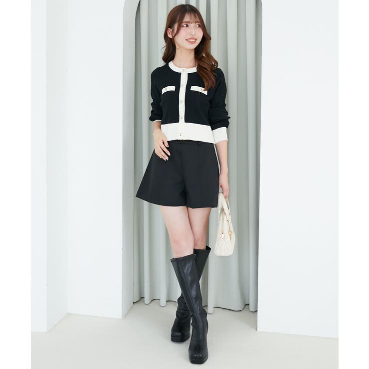 バイカラーケーブルニットカーデ | MAJESTIC LEGON  | 詳細画像6 