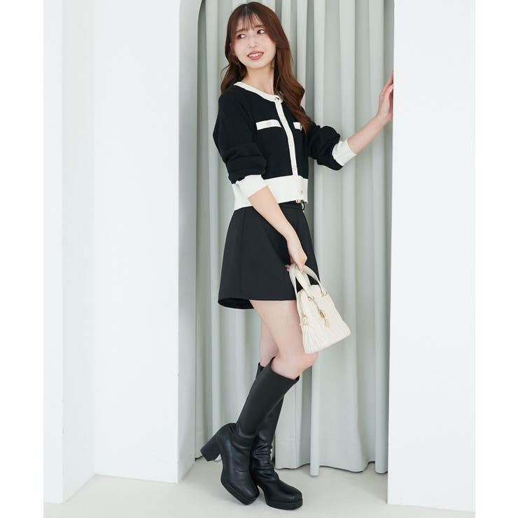 バイカラーケーブルニットカーデ | MAJESTIC LEGON  | 詳細画像7 