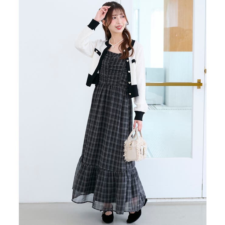 アイボリー | バイカラーケーブルニットカーデ | MAJESTIC LEGON 