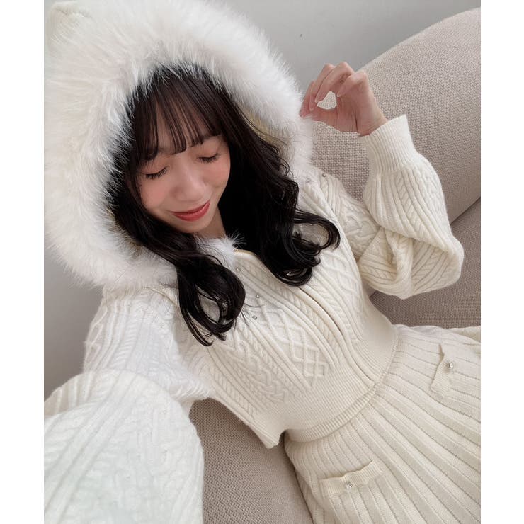 キラキラフード付きニットパーカー | MAJESTIC LEGON  | 詳細画像12 