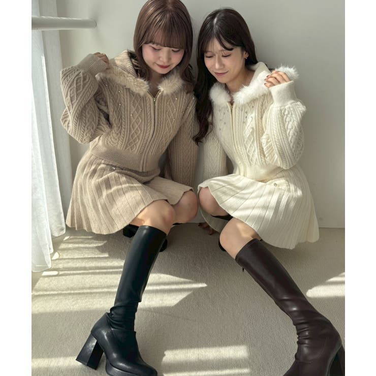 キラキラフード付きニットパーカー | MAJESTIC LEGON  | 詳細画像15 