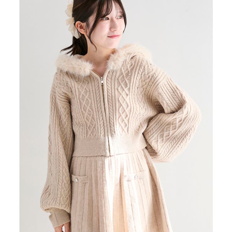 キラキラフード付きニットパーカー | MAJESTIC LEGON  | 詳細画像32 