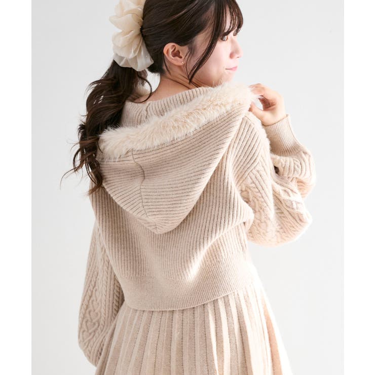 キラキラフード付きニットパーカー | MAJESTIC LEGON  | 詳細画像33 