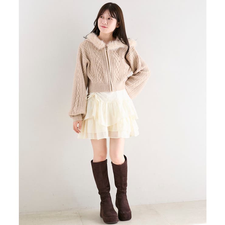 キラキラフード付きニットパーカー | MAJESTIC LEGON  | 詳細画像34 