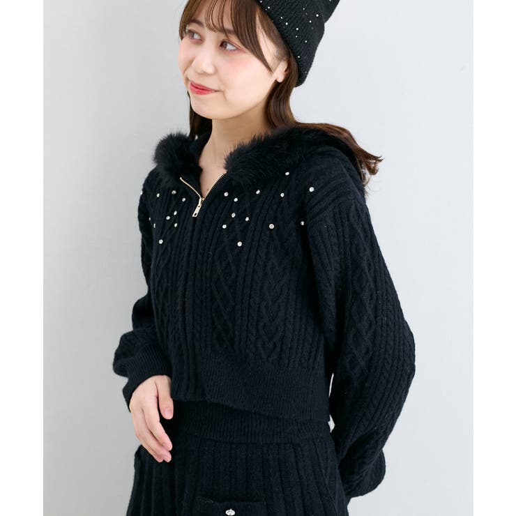 キラキラフード付きニットパーカー | MAJESTIC LEGON  | 詳細画像40 