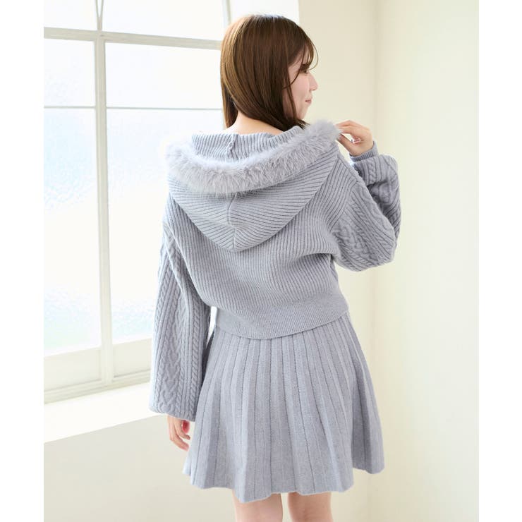 キラキラフード付きニットパーカー | MAJESTIC LEGON  | 詳細画像8 