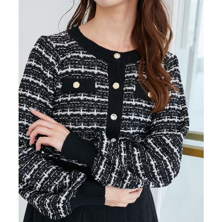 キラキラボタンツイードライクカーデ | MAJESTIC LEGON  | 詳細画像10 