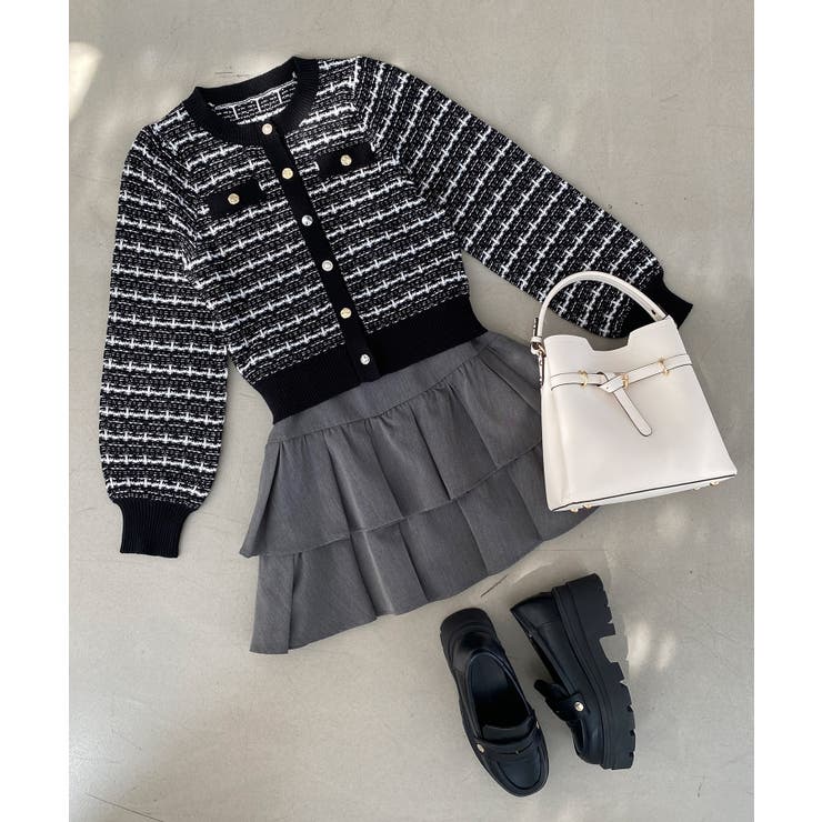 キラキラボタンツイードライクカーデ | MAJESTIC LEGON  | 詳細画像11 