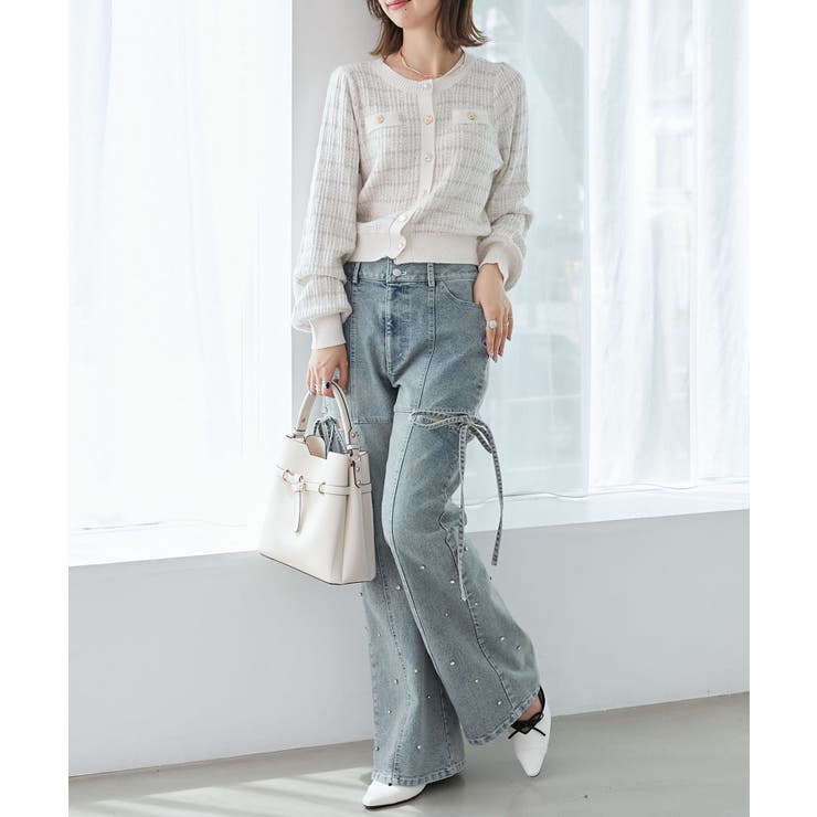 キラキラボタンツイードライクカーデ | MAJESTIC LEGON  | 詳細画像12 