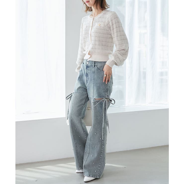 キラキラボタンツイードライクカーデ | MAJESTIC LEGON  | 詳細画像13 