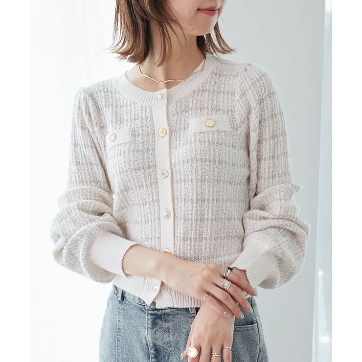 キラキラボタンツイードライクカーデ | MAJESTIC LEGON  | 詳細画像15 