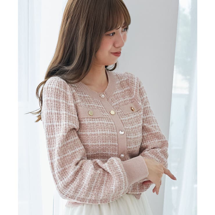 キラキラボタンツイードライクカーデ | MAJESTIC LEGON  | 詳細画像24 