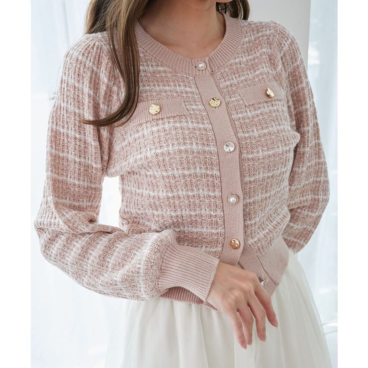 キラキラボタンツイードライクカーデ | MAJESTIC LEGON  | 詳細画像26 