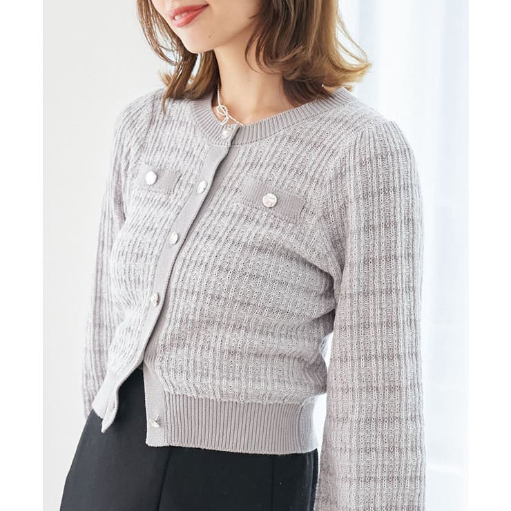 キラキラボタンツイードライクカーデ | MAJESTIC LEGON  | 詳細画像32 